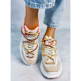 Baskets Farey Beiges blanc 2