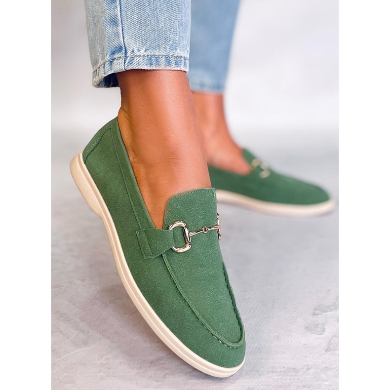 Mocassins femme Milva Vert 1