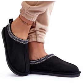 FB3 Chaussons Pour Femmes En Daim Avec Fourrure Noir Polinna le noir 7