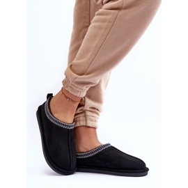 FB3 Chaussons Pour Femmes En Daim Avec Fourrure Noir Polinna le noir 2