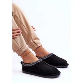FB3 Chaussons Pour Femmes En Daim Avec Fourrure Noir Polinna le noir 5