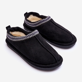 FB3 Chaussons Pour Femmes En Daim Avec Fourrure Noir Polinna 1