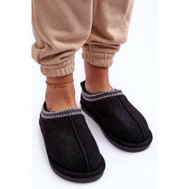 FB3 Chaussons Pour Femmes En Daim Avec Fourrure Noir Polinna le noir 4