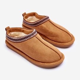 FB3 Pantoufles En Daim Pour Femmes Avec Fourrure Marron Polinna brun 6