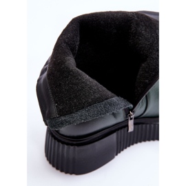 Lemar Bottes en cuir pour femmes sur la plateforme verte Jenefer 5