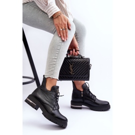 Lemar Bottines Plates En Cuir Femme Noir Charline le noir 9