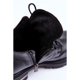 Lemar Bottines Plates En Cuir Femme Noir Charline le noir 3