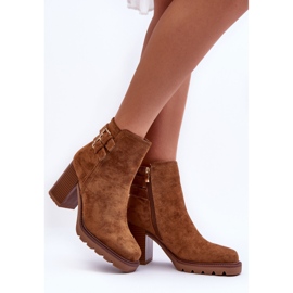 Bottes à talons hauts en daim marron Makeline brun 4