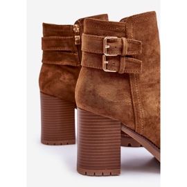 Bottes à talons hauts en daim marron Makeline brun 2
