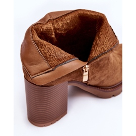 Bottes à talons hauts en daim marron Makeline brun 3