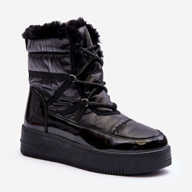 News Bottines De Neige À Lacets Et Fourrure Pour Femme Noir Lexxina 1