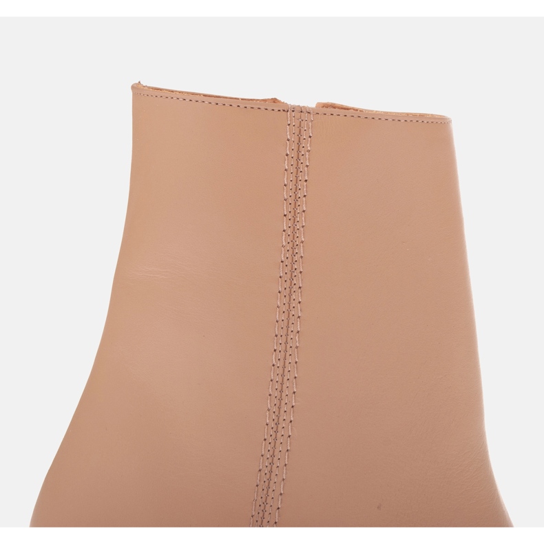 Bottines en cuir élégantes Marco Shoes 2363B-755-1 beige 1