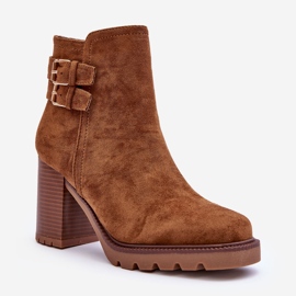 Bottes à talons hauts en daim marron Makeline brun 9