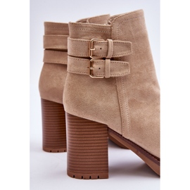 Bottes à Talons Hauts en Daim Beige Makeline 3