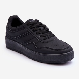 PE1 Chaussures De Sport Pour Femmes Sur Plateforme Noir Pudina 1