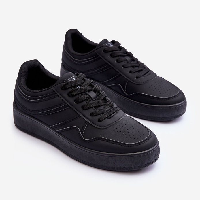 PE1 Chaussures De Sport Pour Femmes Sur Plateforme Noir Pudina 2