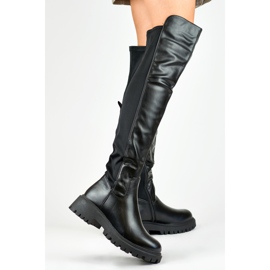 Bottines femme élastiques noires Viris le noir 2