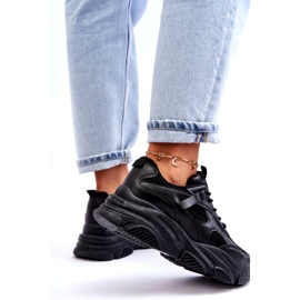 PA1 Baskets à plateforme épaisses pour femmes Noir Agnenia le noir 3