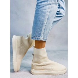 Baskets chaussettes montantes Ervin Beige 1