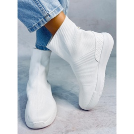 Baskets chaussettes Ervin White blanc 2