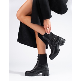 Sacs à lacets Shelovet pour femmes avec tige souple noir 1