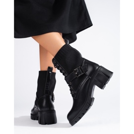 Sacs à lacets Shelovet pour femmes avec tige souple noir 2