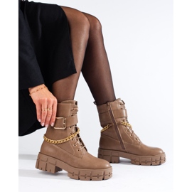 Ouvrières Shelovet beige à semelle épaisse 2