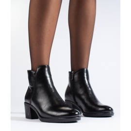 Bottines classiques noires à talons hauts de Vinceza le noir 3