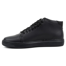 Polbut Chaussures en cuir pour hommes 2110sw noir le noir 1