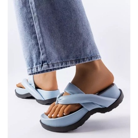 PA1 Sandales à plateforme bleues de Lachapelle 2 PA1 Sandales à plateforme bleues de Lachapelle 2