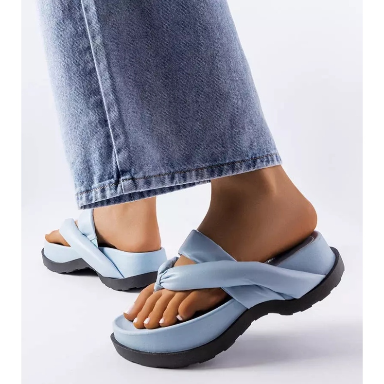 PA1 Sandales à plateforme bleues de Lachapelle 2 PA1 Sandales à plateforme bleues de Lachapelle 2