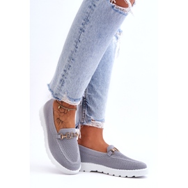 PM1 Baskets ornées à enfiler pour femmes Gris Alena 4