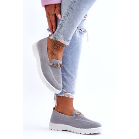 PM1 Baskets ornées à enfiler pour femmes Gris Alena 2
