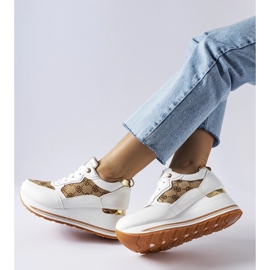 Inna Baskets compensées blanches à imprimé Rouxi 2