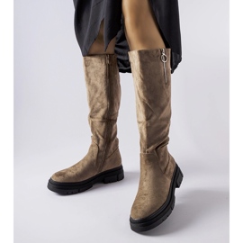 Bottes Vinceza isolées beige foncé 1
