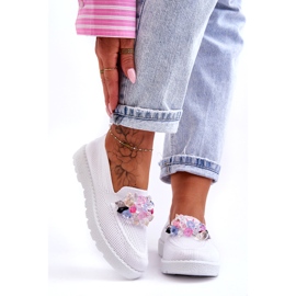 PM1 Baskets à enfiler pour femmes avec ornements Blanc Taylor blanche 4