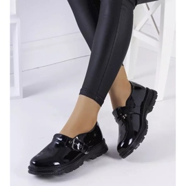 BM Chaussures laquées noires à boucle Ancel le noir 2
