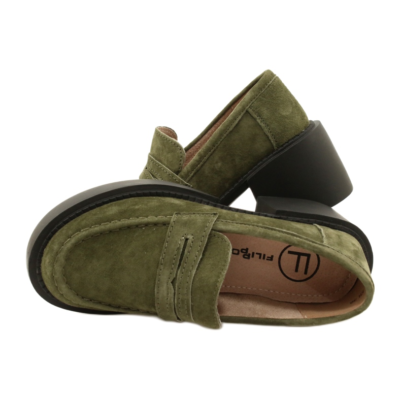 Mocassins à la mode en daim Filippo DP4685/23 KH vert 3