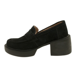 Mocassins à la mode en daim Filippo DP4685/23 BK le noir 1