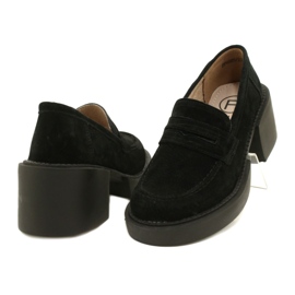 Mocassins à la mode en daim Filippo DP4685/23 BK le noir 3