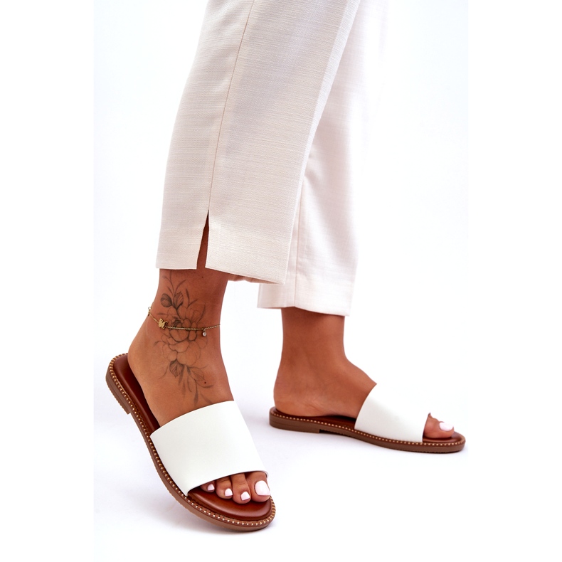 Sandales Classiques Femme Blanc Aphrodite 5