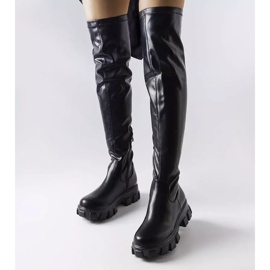 Cuissardes noires en éco-cuir de Matthijs le noir 1