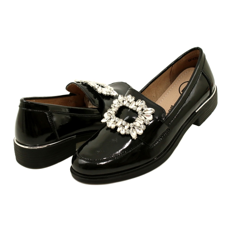 Lords en cuir verni avec décoration Filippo DP4787/23 BK noir le noir 3