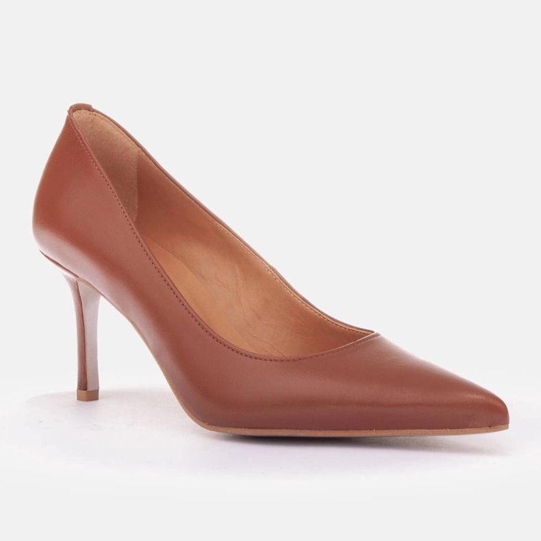 Marco Shoes Escarpins en cuir nappa brun 1