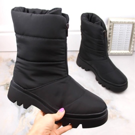 Bottes de neige isolées noires pour femmes Big Star MM274335 le noir 1