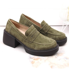 Chaussures femme en daim vert Filippo DP4685 3
