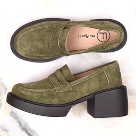 Chaussures femme en daim vert Filippo DP4685 4