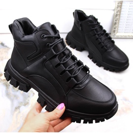 Bottes compensées isolées noires pour femmes par Sergio Leone BT750 1