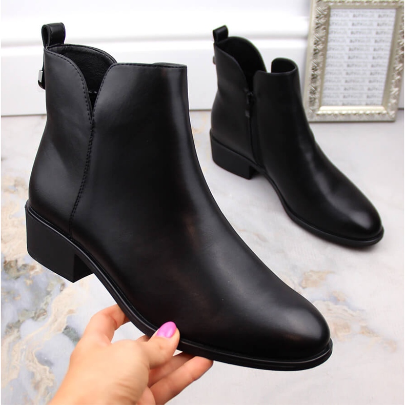 Bottines Chelsea isolées pour femmes, noires, Sergio Leone BT606 le noir 1