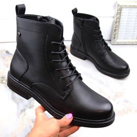 Bottes noires isolées classiques pour femmes par Sergio Leone BT590 le noir 1